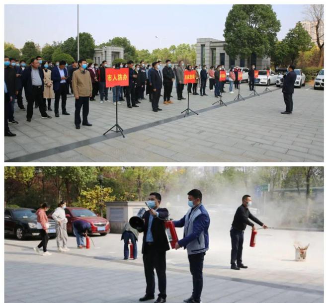 演练常亿博电竞 亿博官网态化 安全记心间——信阳市开展十月份“全市安全日”应急演练(图2)