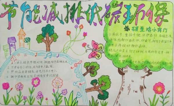 节能减排亿博电竞 亿博官网手抄报_节能减排低碳环保(图1)