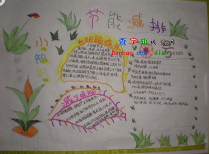 亿博电竞 亿博官网关于节能减排的手抄报(图1)