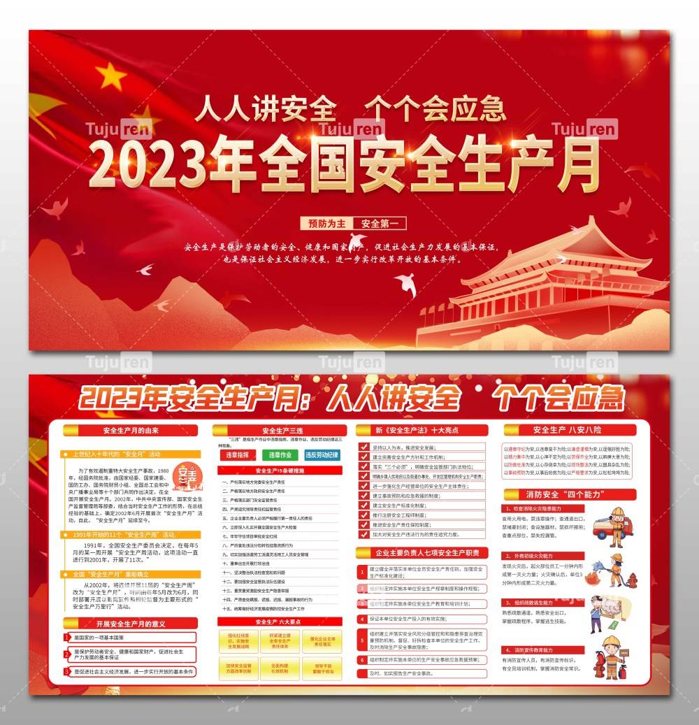 亿博电竞 亿博官网2023年安全生产月活动展板形象墙(图1)